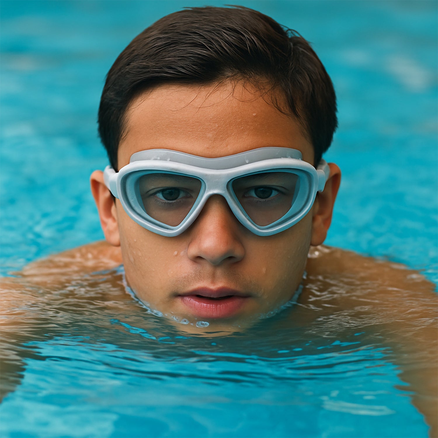 Knx Premium Wide Vision Swimming Goggles With protective hard case (1 Pc) Knx Premium Wide Vision Swimming Goggles With protective hard case (1 Pc)